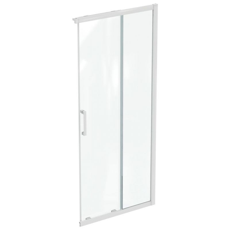 CABINA DE DUS PATRATA CONNECT 2, 90X90CM, H. 195, USI CULISANTE, STICLA 6MM TRATATA IDEALCLEAN, PROFIL ALB MAT (NECESAR 2 BUC PT A FORMA O CABINA)